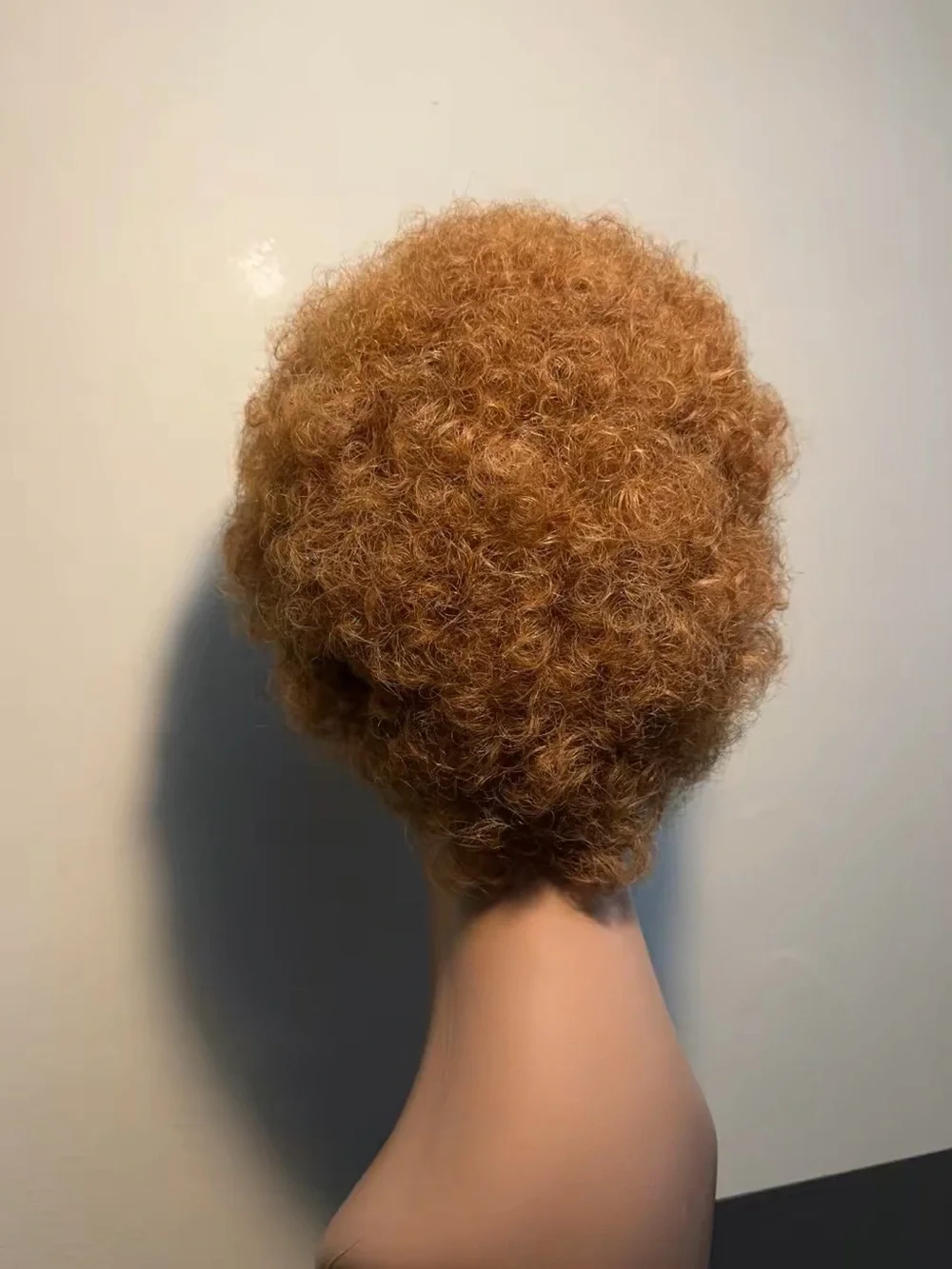 Short Curly Afro Wig in Light Brown - Women's Hair